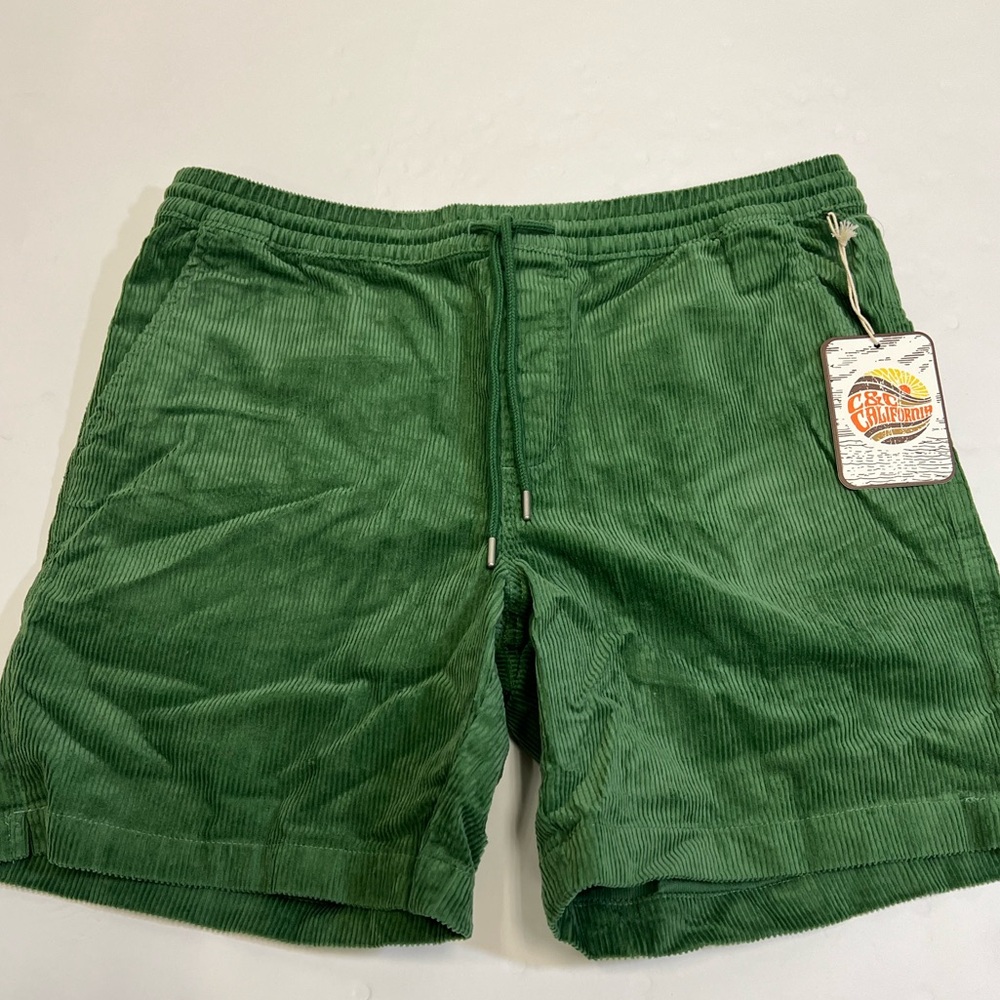 Green Corduroy Men's Shorts